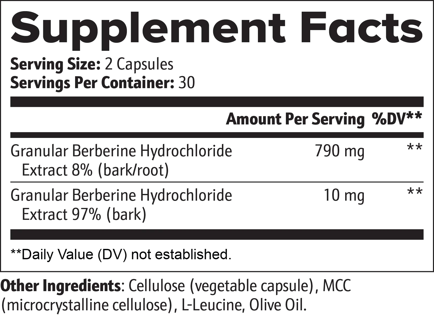 BlueHawkSupplements Berberine supplement for weight management, shown in a clear container with capsules on a white background.